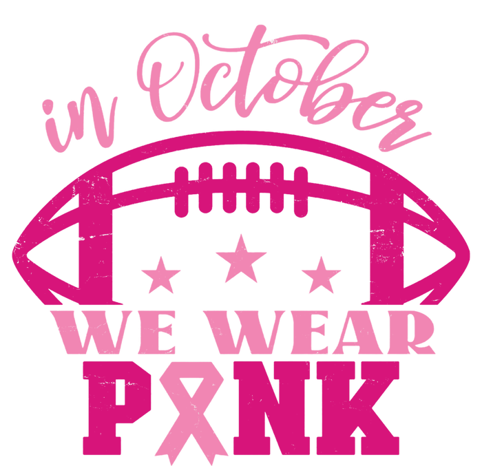 In October We Wear Pink Football Ribbon Kids Hoodie