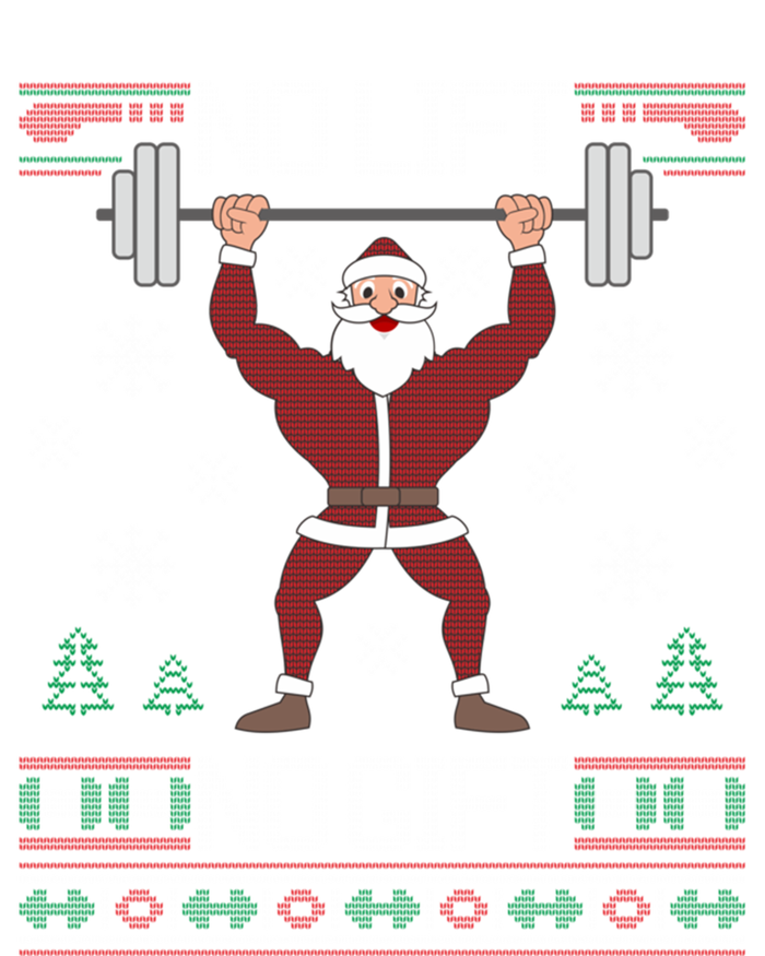 No Lift No Gift Ugly Christmas Gym Coach Santa Claus Meaningful Gift Tall Long Sleeve T-Shirt