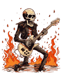 Skeleton Playing Rock And Roll Around Fire Rock On Band Cute Gift Valucap Bio-Washed Visor