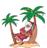 Christmas Beach Palm Tree With Xmas Lights Tropical Santa Cute Gift Full-Length Apron With Pockets