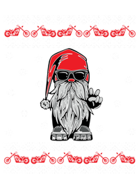 Funny Ugly Christmas Biker Gnome Motorcycle Lover Gift Xmas Gift T-Shirt