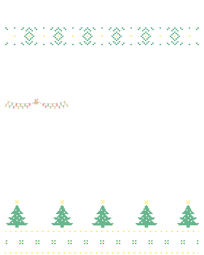 My Favorite Christmas Light Is Jesus Christian Ugly Funny Gift Ladies Long Sleeve Shirt