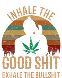 Inhale Good Shit Exhales Bullshit Weed Retro Cannabis Funny T-Shirt