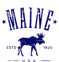 Maine Usa With Moose Distressed Design Souvenir T-Shirt