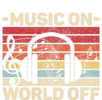 Music On World Off Music Lovers Musician Outfit Edm Music Dj T-Shirt