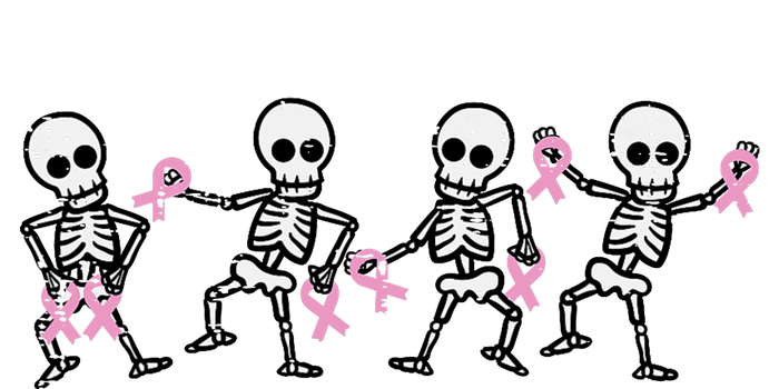 Breast Cancer Skeletons Dancing Awareness Tank Top