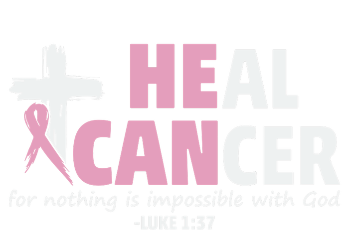 He Can Heal Cancer Breast Cancer Awareness Valucap Bio-Washed Visor