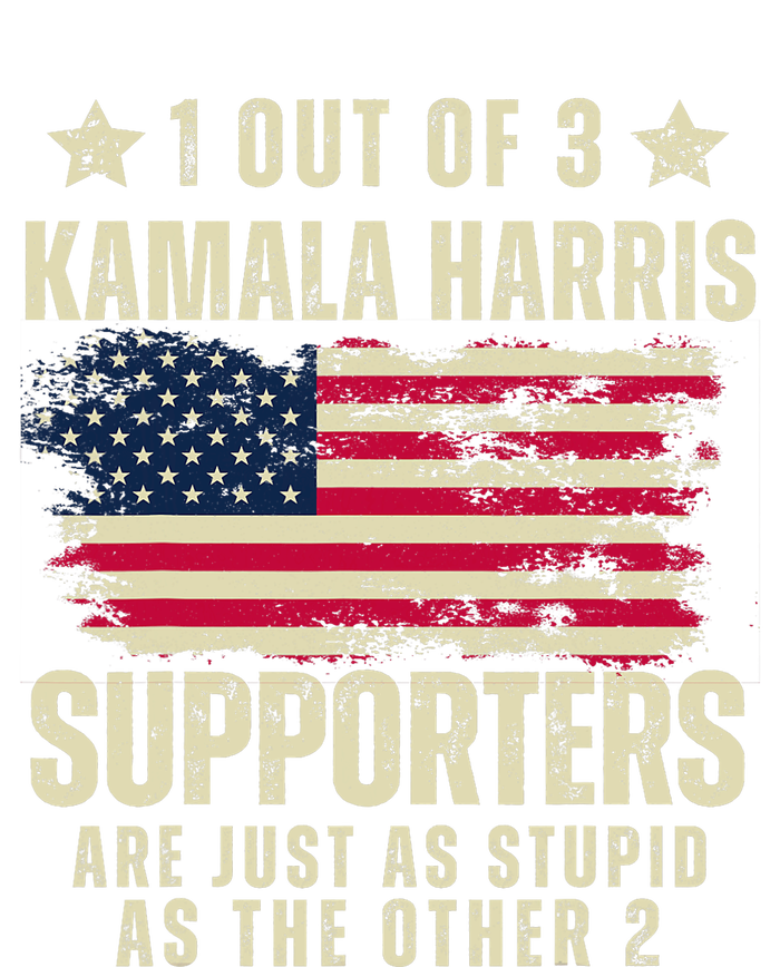 Anti Kamala Harris Stupid Joke American Flag Kamala Supporters Are Stupid T-Shirt