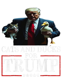 Cats And Ducks For Trump 2024 Kittens And Ducks Short Acrylic Beanie