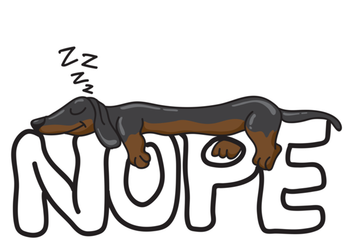 Nope Lazy Dachshund Dog Lover Great Gift Coaster