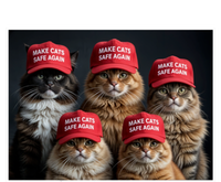 Donald Trump Make Cats Safe Again Red Hat 2024 Debate Funny Zip Tote Bag