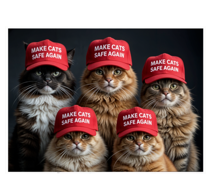 Donald Trump Make Cats Safe Again Red Hat 2024 Debate Funny Zip Tote Bag