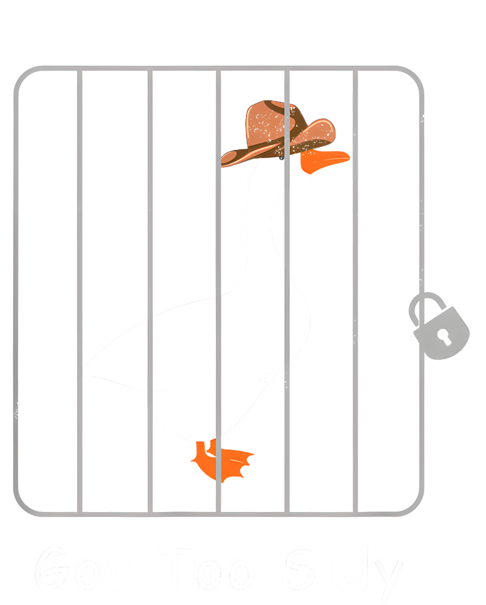 Funny Silly Goose Lover Mugshot Meme Got Too Silly T-Shirt