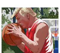 Funny Donald Trump Kissing A Basketball Election 2024 Design Doggie Tank