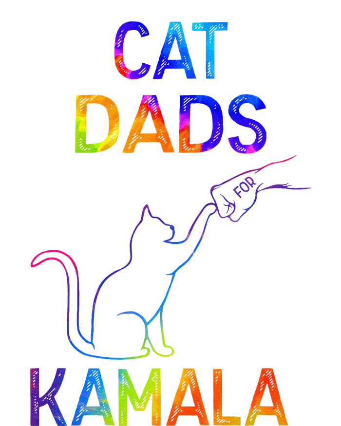 Cat Dads For Kamala Tiedye Harris Madam President 47 Gift Valucap Bio-Washed Visor