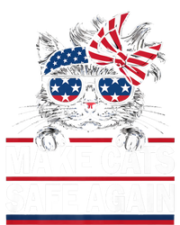 Make Cats Safe Again Funny Cat Lover Usa Flag Flexfit Unipanel Trucker Cap