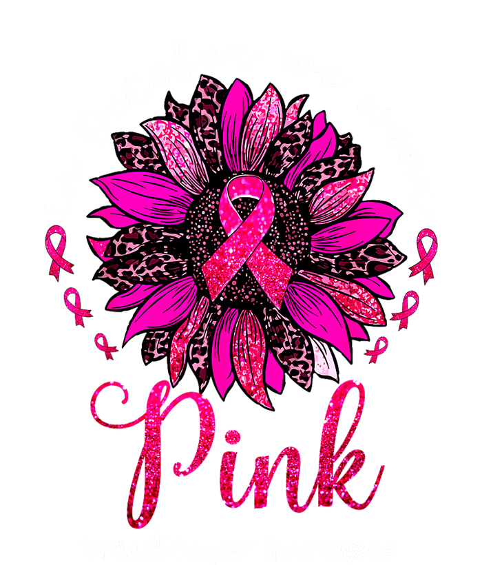 Breast Cancer Awareness Sunflower In October We Wear Pin.K Ribbon Gift T-Shirt