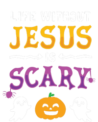 Life Is Scary Without Jesus Fall Christian Halloween Long Sleeve Dry Zone Grid Polo