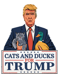 Cats And Ducks For Trump 2024 Kittens And Ducks For Trump Women's V-Neck T-Shirt