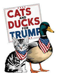 Kittens And Ducks For Trump Cats And Ducks For Trump 2024 Pom Pom 12in Knit Beanie