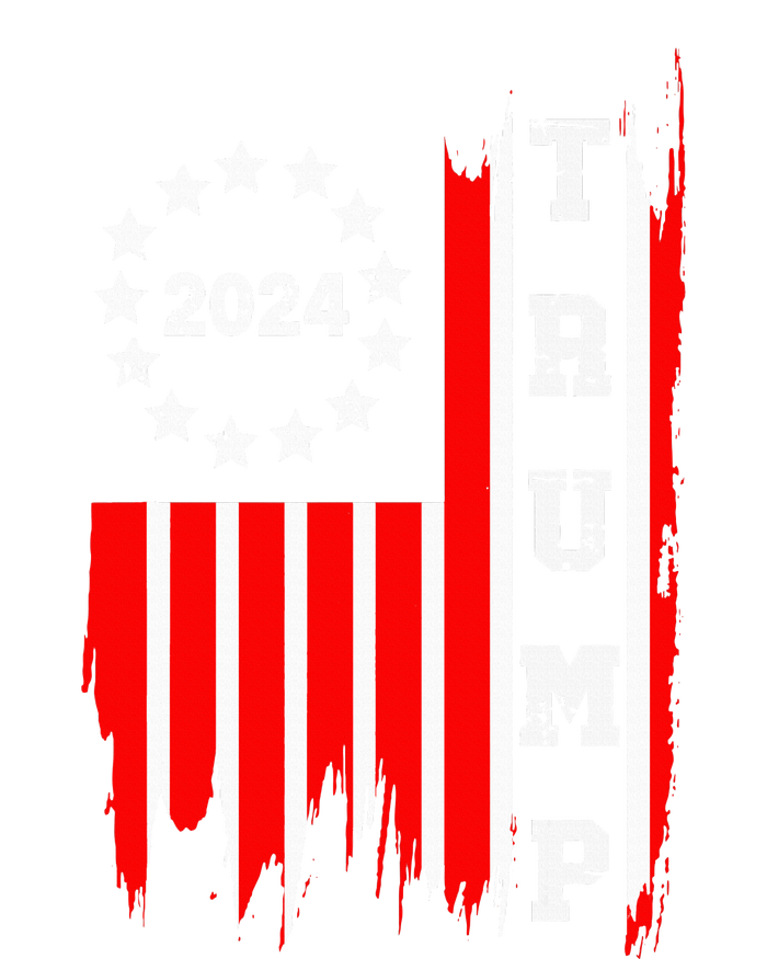 Patriotic Distressed Retro Vintage American Flag Trump 2024 Women’s Perfect Tri Rocker Tank