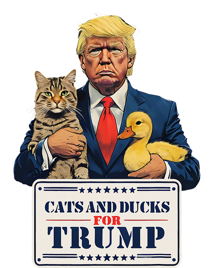 Cats And Ducks For Trump 2024 Coaster