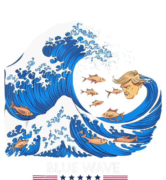 Blue Wave Big Fish Eat Little Fish Trump Hair Tall T-Shirt