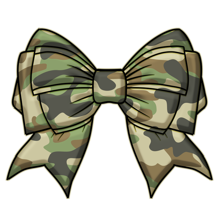 Cute Camo Coquette Ribbon Bow Cooling Performance Long Sleeve Crew