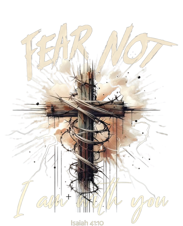 Fear Not I Am With You Christian Cross Of Jesus Punk Artwork Cute Gift Tall T-Shirt