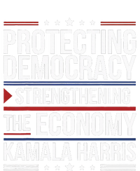 Protecting Democracy Strengthening The Economy Harris Flexfit Unipanel Trucker Cap