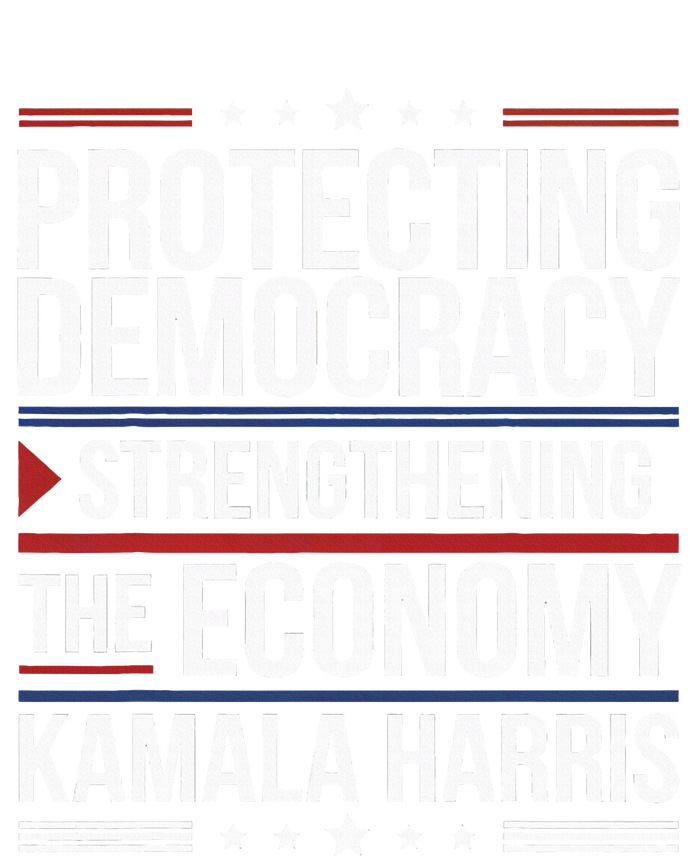 Protecting Democracy Strengthening The Economy Harris Flexfit Unipanel Trucker Cap