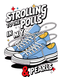 Strolling To The Polls In My Chucks & Pearls Kamala Cat Lady Women's V-Neck T-Shirt