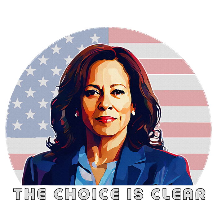 The Choice Is Clear Kamala Harris President 24 Dry Zone Grid Polo