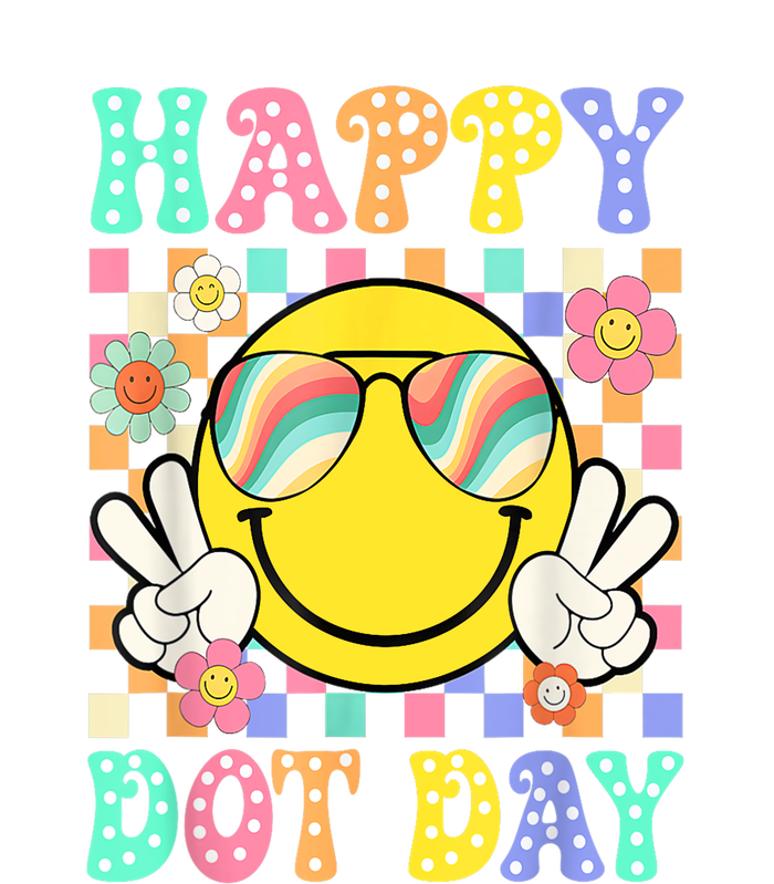 Happy Dot Day 2024 Smile Face Teacher Colorful Polka Dot Gift T-Shirt