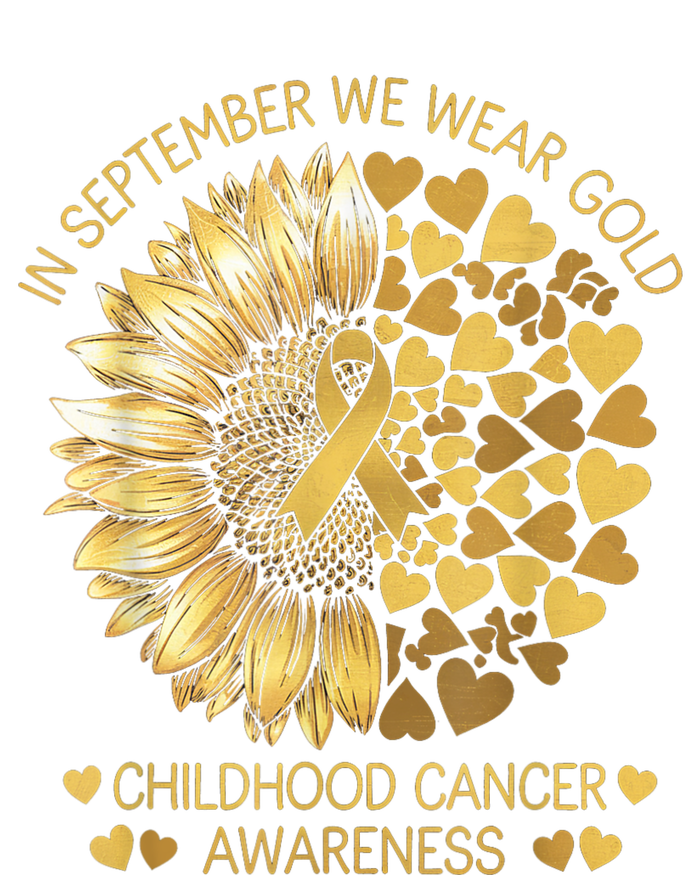 In September We Wear Gold Childhood Cancer Awareness Flexfit Unipanel Trucker Cap