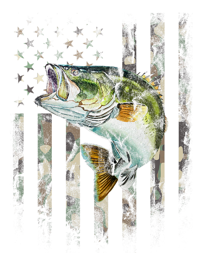 American Flag Camo Bass Fish Fishing Baby Bodysuit