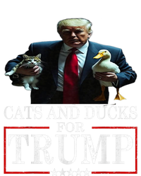 Cats And Ducks For Trump 2024 Kittens And Ducks For Trump Sustainable Knit Beanie