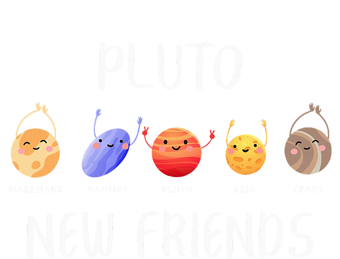 Pluto New Friends Dwarf Planets Funny Astronomy Science T-Shirt