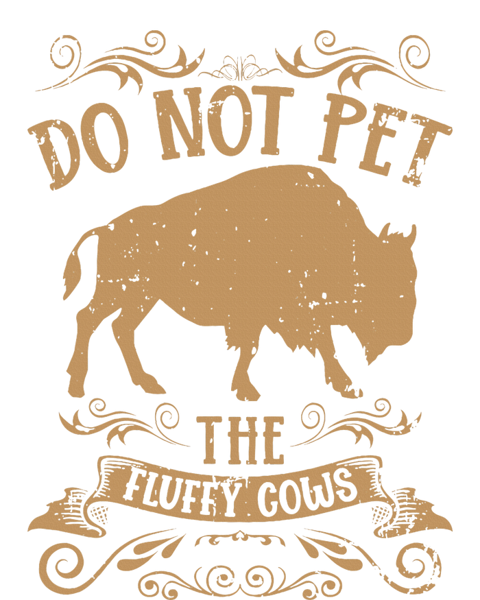 Buffalo Funny Bison Do Not Pet The Fluffy Cows Tie-Dye Long Sleeve Shirt