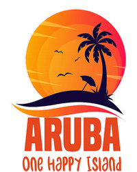 Aruba One Happy Island Beautiful Sunset Beach T-Shirt