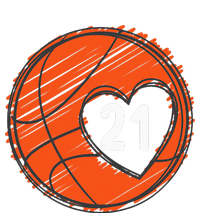 21 Number 21 Basketball Graphic Saying Ball Bball Cute Flat Bill Trucker Hat