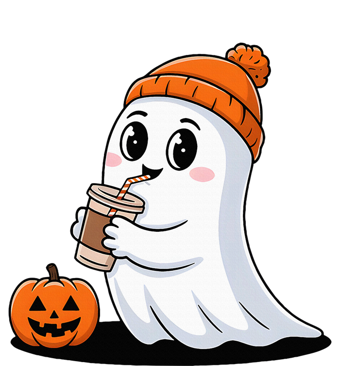 Cute Halloween Coffee Ghost Pumpkin Fall Vibes Full Zip Hoodie