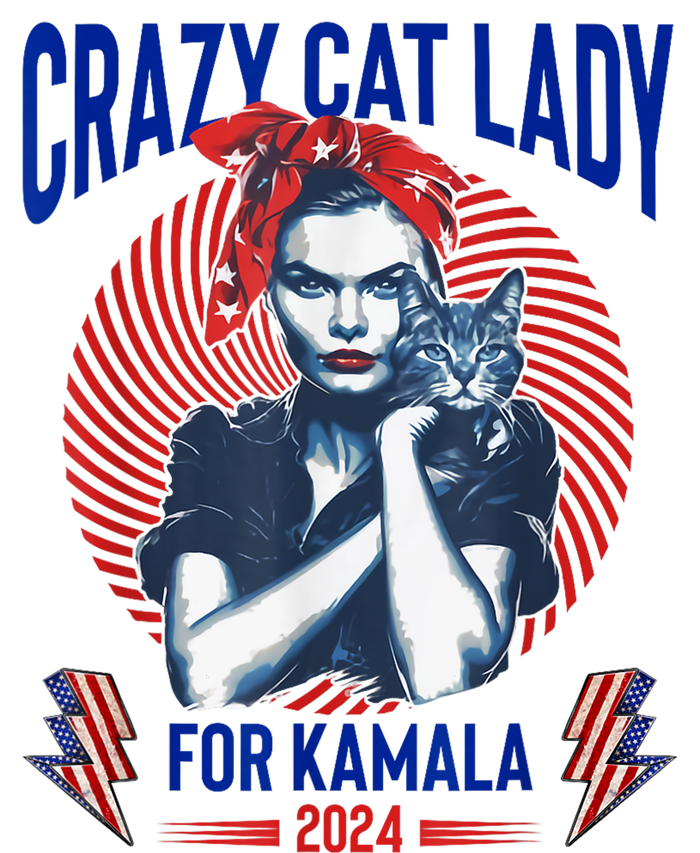 Crazy Cat Lady For Kamala 2024 Kamala Election 2024 Vote Ladies PosiCharge Competitor Racerback Tank