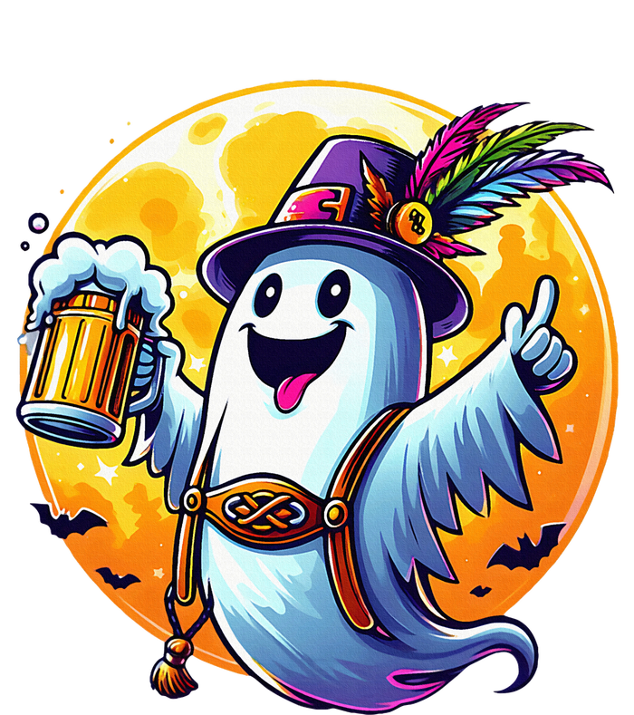 Halloween Oktoberfest Ghost Beer Moon Party Design Tall T-Shirt