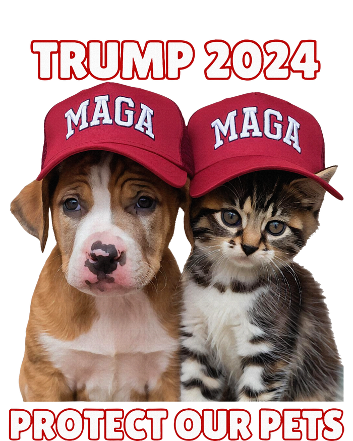 Trump 2024 Protect Our Pets Funny Eat Our Pets Cat Dog Maga Doggie Tank