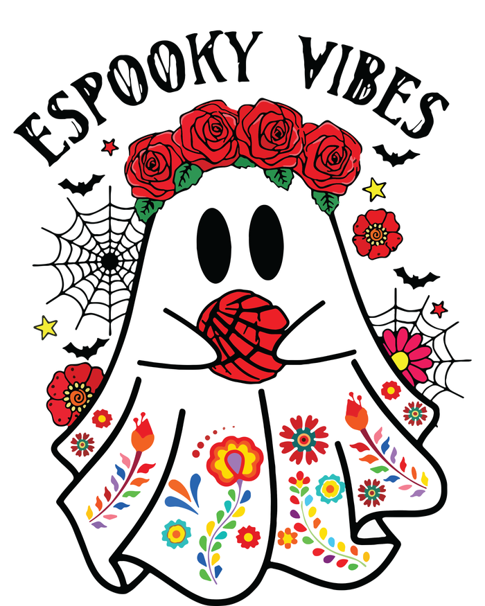 Espooky Vibes Halloween Ghost Mexican Concha Spooky Mama Sustainable Bucket Hat