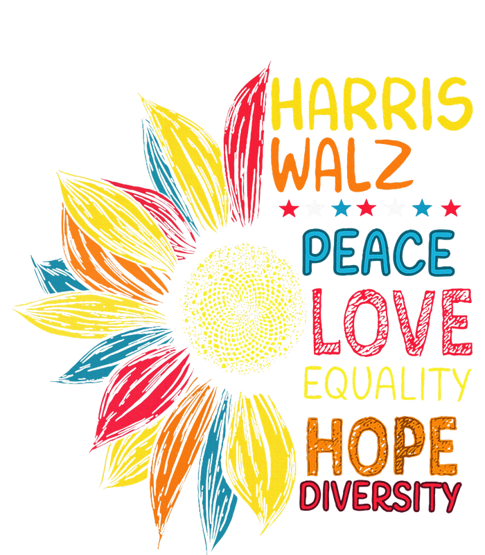 Kamala Harris Walz Peace Love Equality Hope Diversity Mousepad