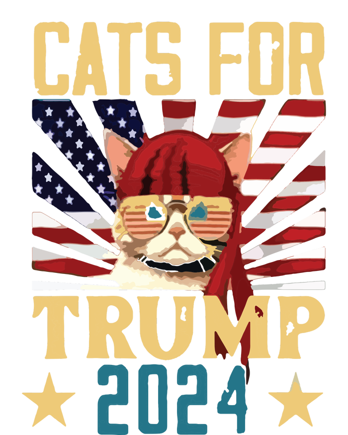 Cat For Trump 2024 Tie-Dye Long Sleeve Shirt