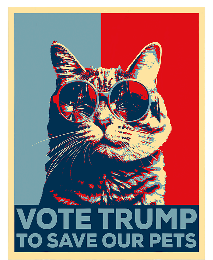 Vote Trump To Save Our Pets 2024 Poster Trump Cats & Dogs Button