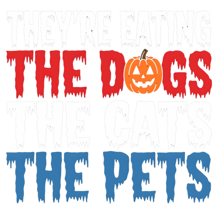 TheyRe Eating The Dogs The Cats The Pets Halloween USA-Made Doggie Bandana